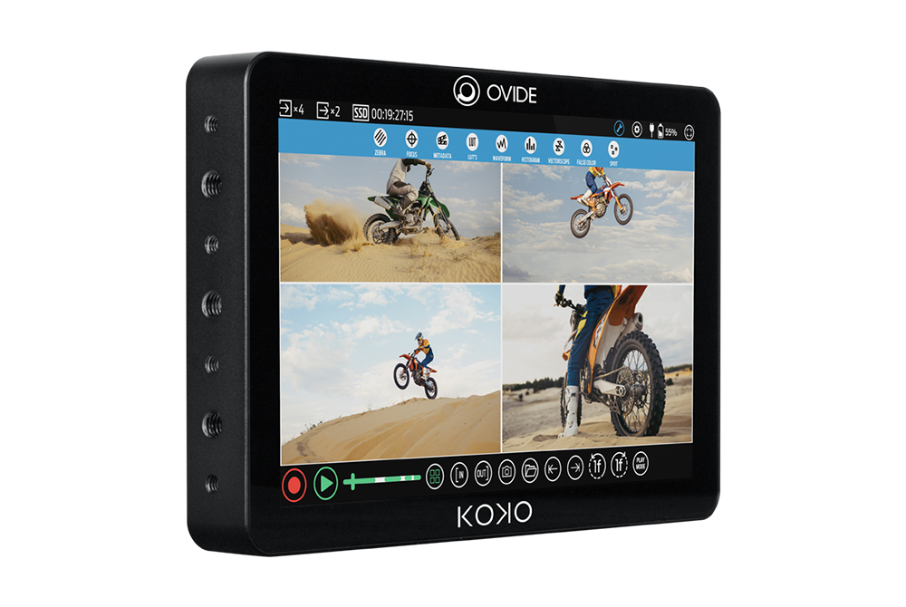 OVIDE Koko - 10" 4K or 4x HD Handheld Recording Monitor & Video Assist with V-Mount