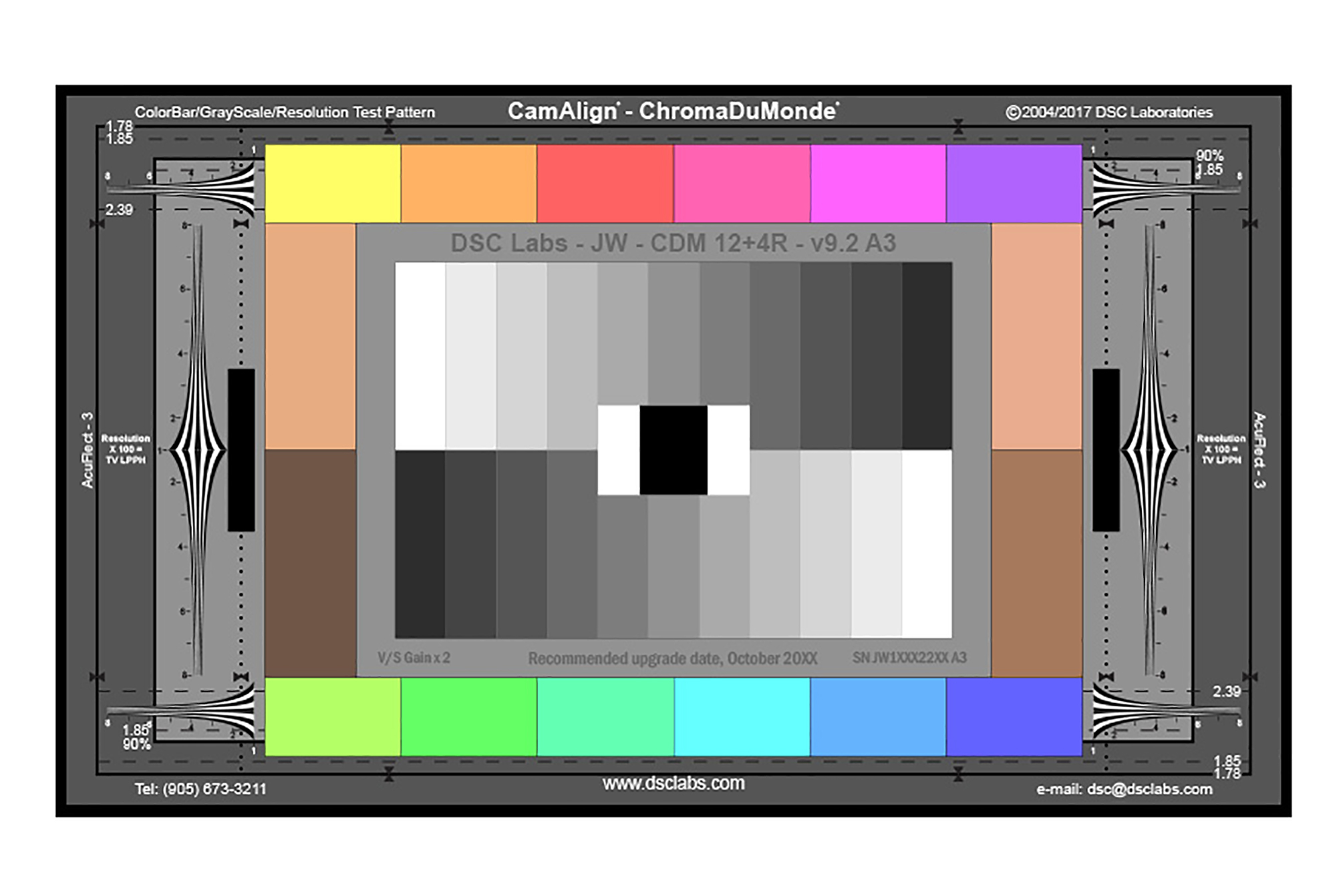 DSC Labs ChromaDuMonde 12+4 CamAlign Chip Chart