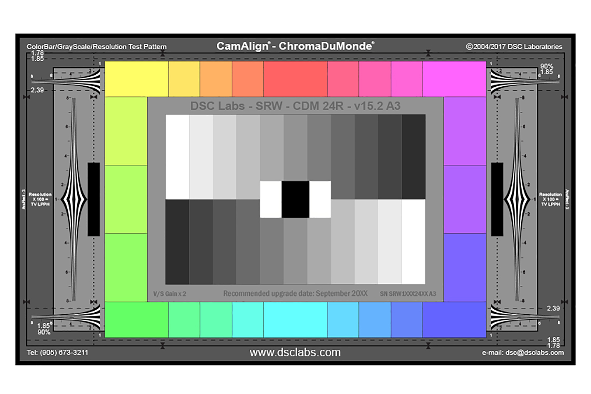 DSC Labs ChromaDuMonde 24 with Resolution CamAlign Chip Chart