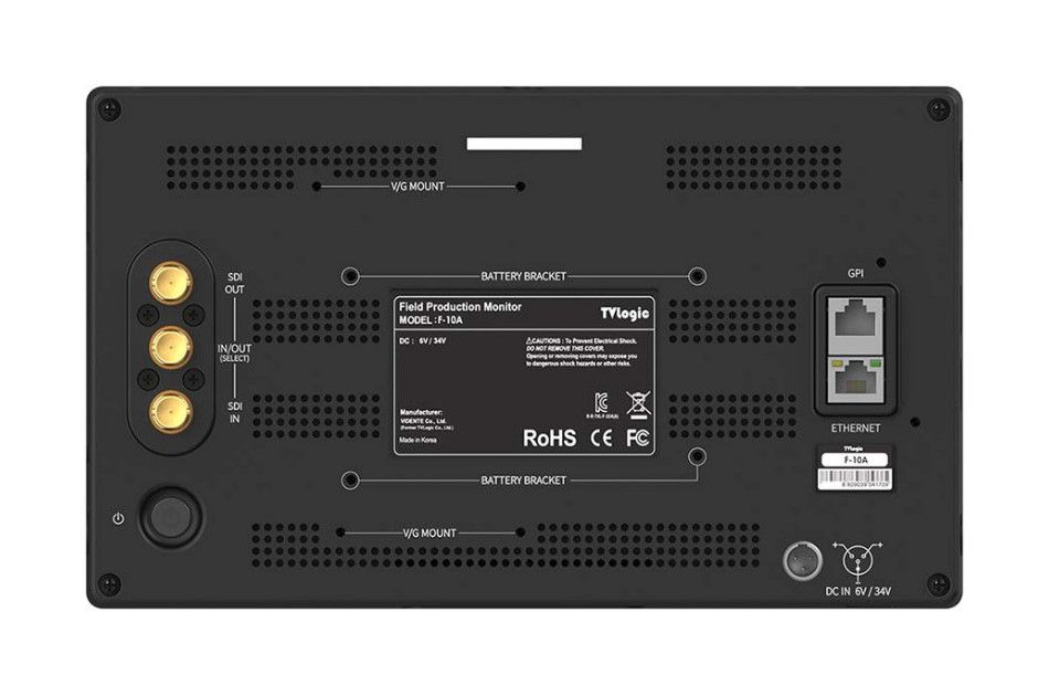 TVLogic F-10A 10’’ Full-HD, HD-SDI & HDMI, 300Nits, HDR field monitor with HDMI 2.0 & HDCP 2.2
