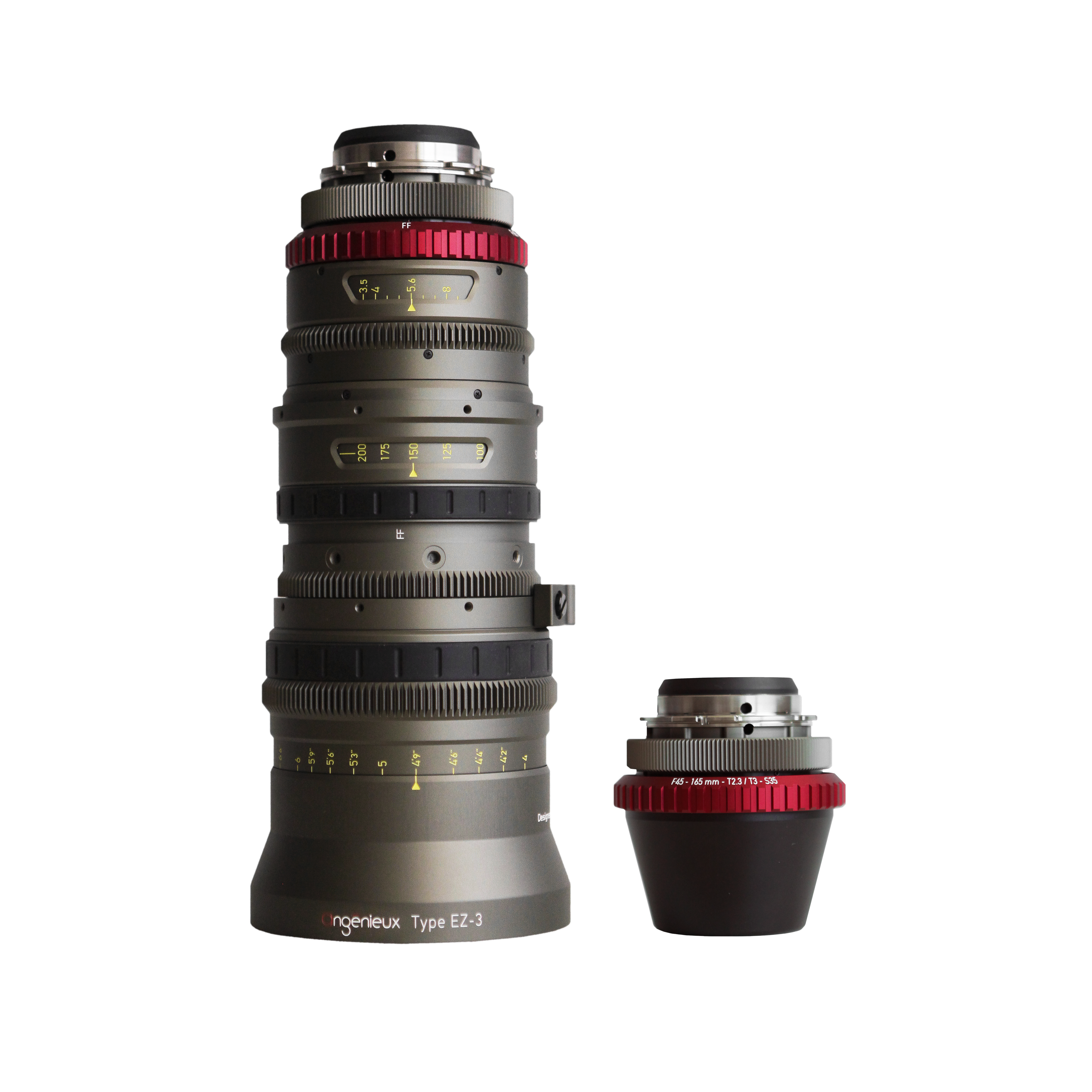 Angénieux Type EZ-3 Pack (S35mm and FF) 45-165mm T2.3/T3 | 68-250mm T3.5-4.5