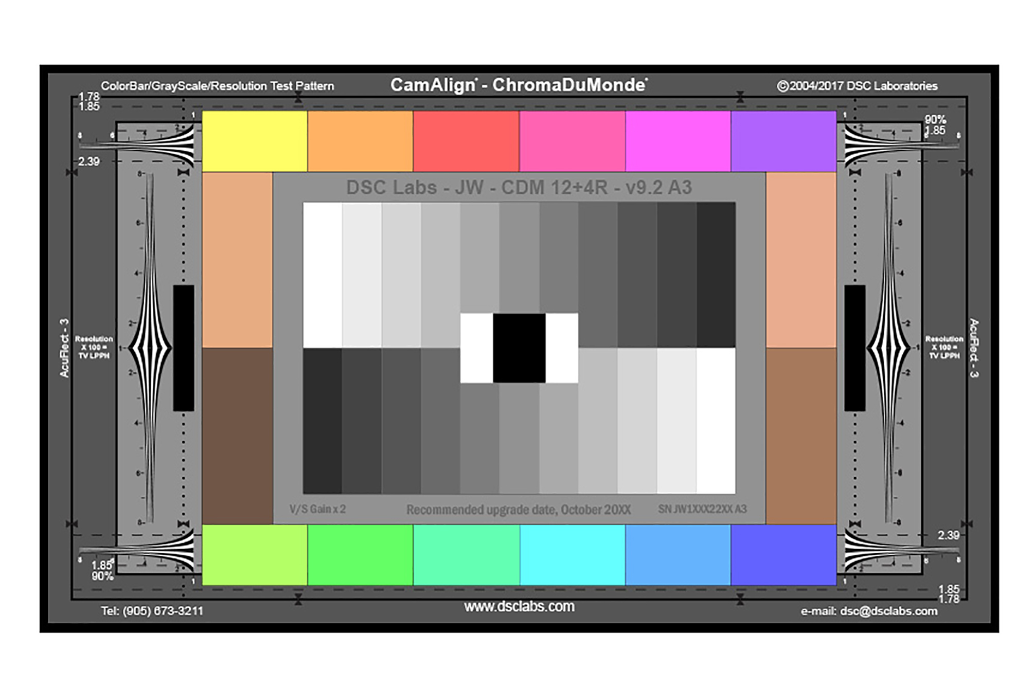 DSC Labs ChromaDuMonde 12+4 with Resolution CamAlign Chip Chart