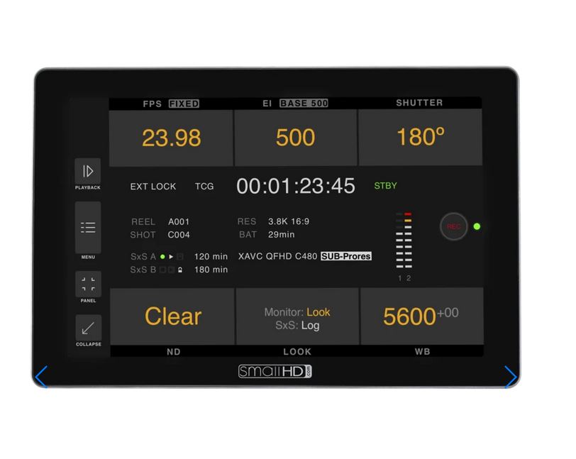 SmallHD Cine 7 7", 1800Nits, DCI-P3 Color Touchscreen Monitor + Sony VENICE Camera Control Software